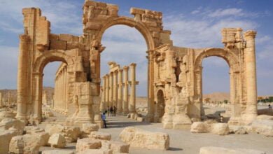 صورة تدمر في البادية السورية حضارة عريقة