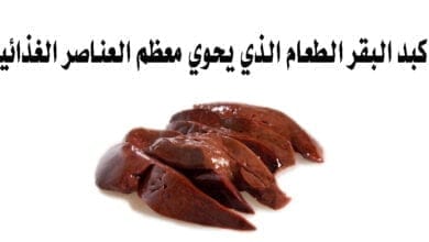 صورة كبد البقر الطعام الذي يحوي معظم العناصر الغذائية