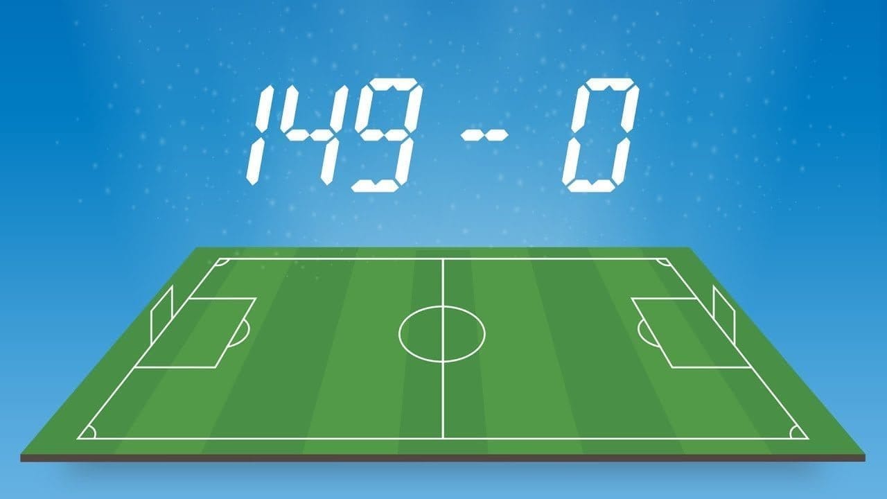 أكبر نتائج كرة القدم في التاريخ