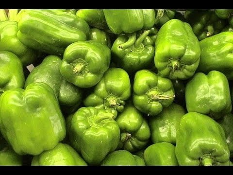 العناصر الغذائية في الفلفل الأخضر