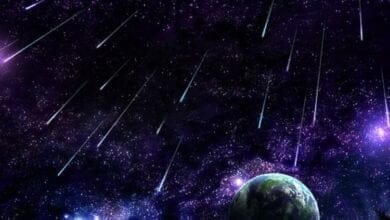 صورة هطول شهب مذنب هالي من جديد